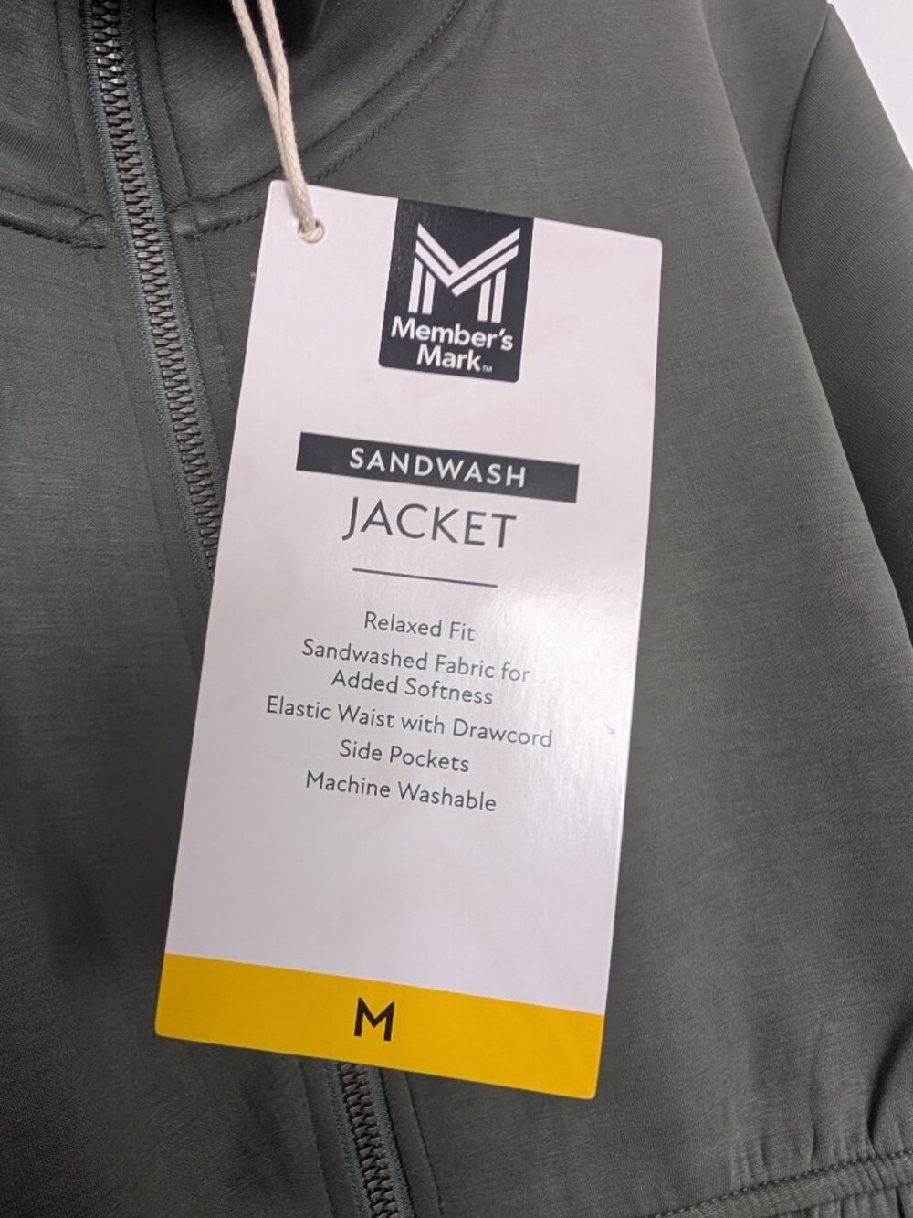Comfy, Member's Mark Jacket, Sandwash, Sage Green Color NWT - Picture 2 of 5